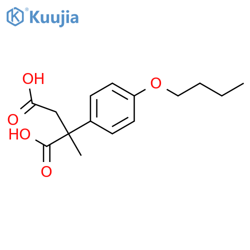 2-(4-butoxyphenyl)-2-methylbutanedioic acid structure