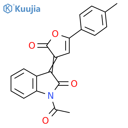 2H-Indol-2-one,1-acetyl-1,3-dihydro-3-[5-(4-methylphenyl)-2-oxo-3(2H)-furanylidene]- structure