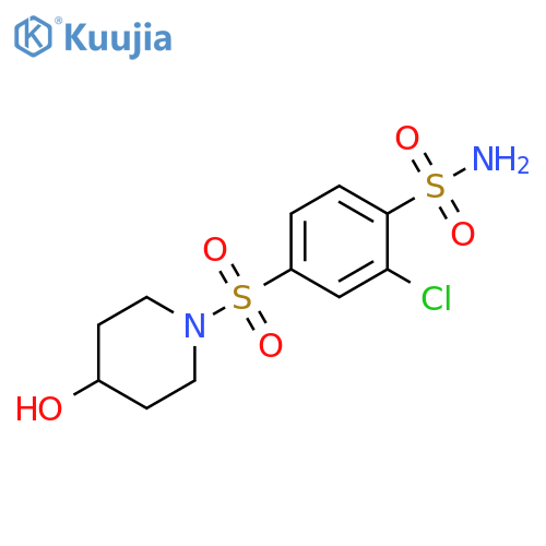 Benzenesulfonamide,2-chloro-4-[(4-hydroxy-1-piperidinyl)sulfonyl]- structure