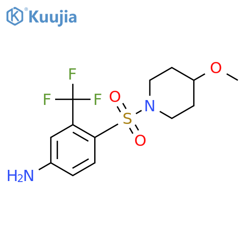 PIPERIDINE, 1-[[4-AMINO-2-(TRIFLUOROMETHYL)PHENYL]SULFONYL]-4-METHOXY- structure