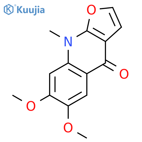 6,7-dimethoxy-9-methylfuro[2,3-b]quinolin-4-one structure