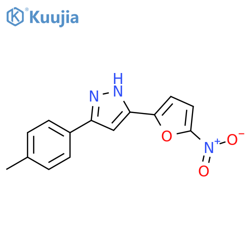 1H-Pyrazole, 3-(4-methylphenyl)-5-(5-nitro-2-furanyl)- structure