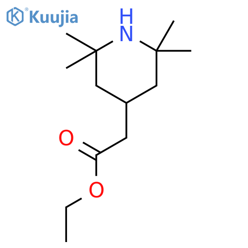 4-PIPERIDINEACETIC ACID, 2,2,6,6-TETRAMETHYL-, ETHYL ESTER structure