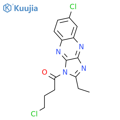 1H-IMIDAZO[4,5-B]QUINOXALINE, 6-CHLORO-1-(4-CHLORO-1-OXOBUTYL)-2-ETHYL- structure