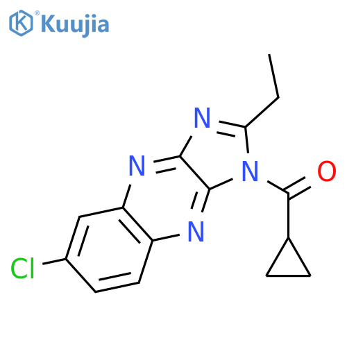 1H-Imidazo[4,5-b]quinoxaline, 6-chloro-1-(cyclopropylcarbonyl)-2-ethyl- structure