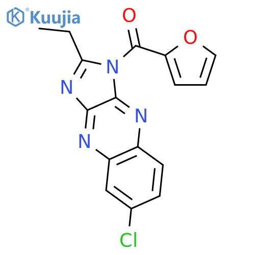 1H-IMIDAZO[4,5-B]QUINOXALINE, 6-CHLORO-2-ETHYL-1-(2-FURANYLCARBONYL)- structure
