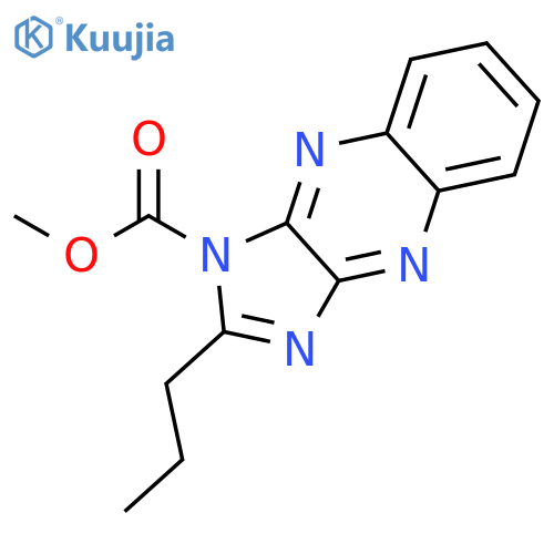1H-IMIDAZO[4,5-B]QUINOXALINE-1-CARBOXYLIC ACID, 2-PROPYL-, METHYL ESTER structure