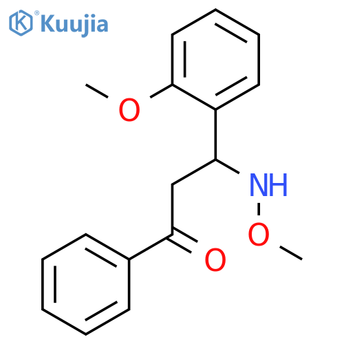 1-PROPANONE, 3-(METHOXYAMINO)-3-(2-METHOXYPHENYL)-1-PHENYL- structure
