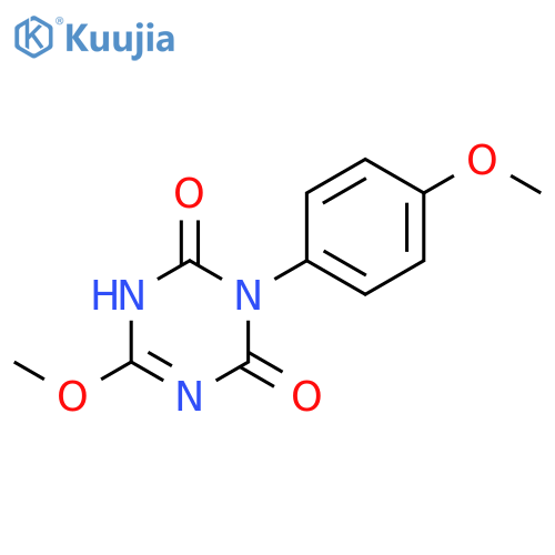 1,3,5-Triazine-2,4(1H,3H)-dione, 6-methoxy-3-(4-methoxyphenyl)- structure