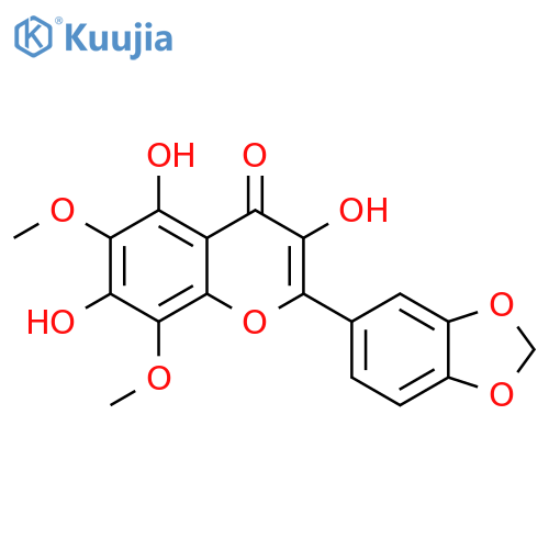 4H-1-Benzopyran-4-one,2-(1,3-benzodioxol-5-yl)-3,5,7-trihydroxy-6,8-dimethoxy- structure