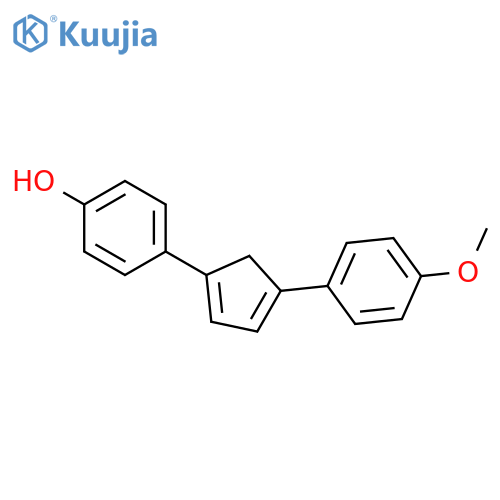 PHENOL, 4-[4-(4-METHOXYPHENYL)-1,3-CYCLOPENTADIEN-1-YL]- structure