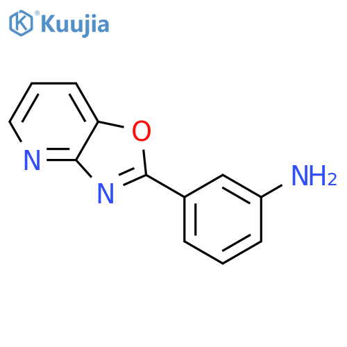 3-(1,3oxazolo4,5-bpyridin-2-yl)aniline structure