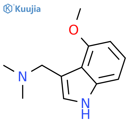 (4-methoxy-1H-indol-3-yl)methyldimethylamine structure