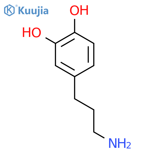 4-(3-aminopropyl)benzene-1,2-diol structure