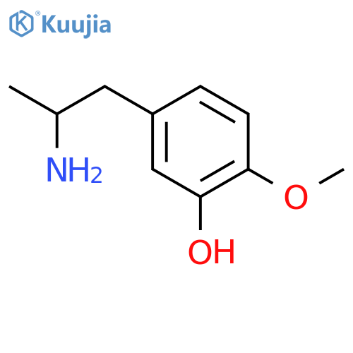 Phenol, 5-(2-aminopropyl)-2-methoxy- structure