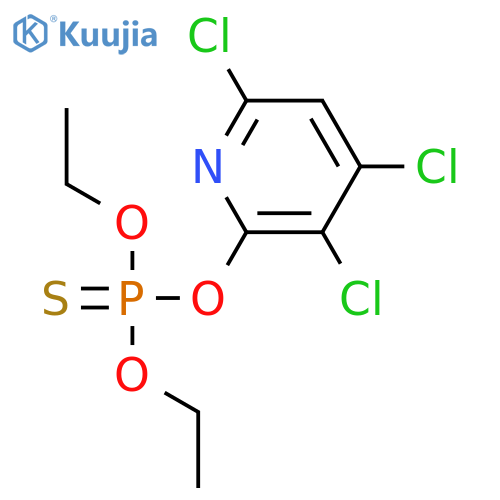 Phosphorothioic acid, O,O-diethyl O-(3,4,6-trichloro-2-pyridinyl) ester structure