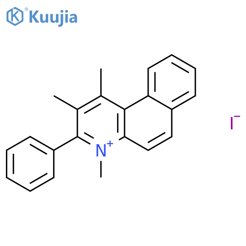 Benzo[f]quinolinium, 1,2,4-trimethyl-3-phenyl-, iodide structure