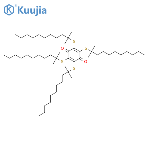 2,5-Cyclohexadiene-1,4-dione,2,3,5,6-tetrakis(tert-dodecylthio)- (9CI) structure