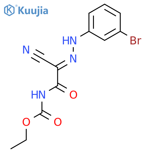 Carbamic acid, [[(3-bromophenyl)hydrazono]cyanoacetyl]-, ethyl ester structure