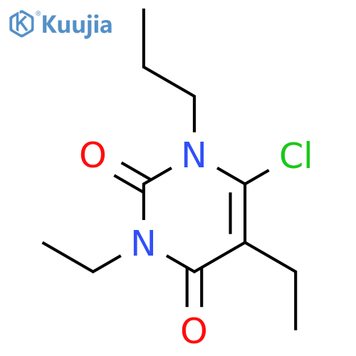 2,4(1H,3H)-Pyrimidinedione,6-chloro-3,5-diethyl-1-propyl- structure