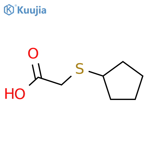 2-(cyclopentylsulfanyl)acetic acid structure