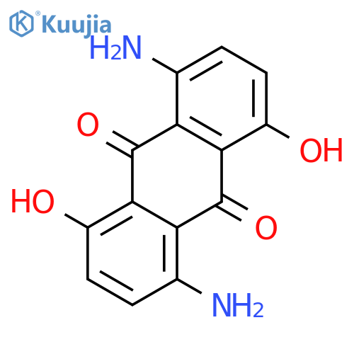 1,5(or 1,8)-diamino-4,8(or 4,5)-dihydroxyanthraquinone structure