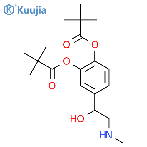 2-(2,2-dimethylpropanoyl)oxy-4-1-hydroxy-2-(methylamino)ethylphenyl 2,2-dimethylpropanoate structure
