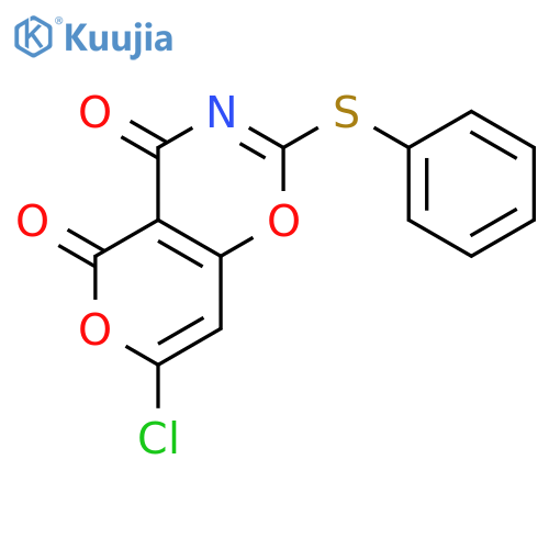 4H,5H-Pyrano[3,4-e]-1,3-oxazine-4,5-dione, 7-chloro-2-(phenylthio)- structure
