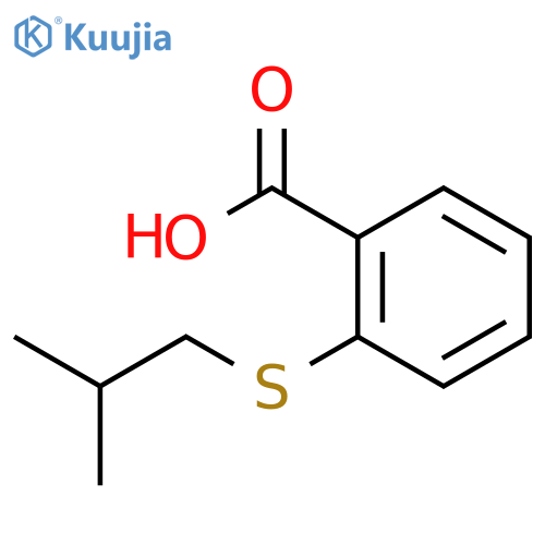 2-(2-Methylpropyl)sulfanylbenzoic Acid structure