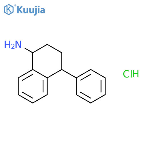 (1R,4S)-4-phenyl-1,2,3,4-tetrahydronaphthalen-1-amine hydrochloride (1:1) structure