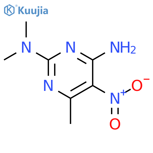 N,N,6-trimethyl-5-nitropyrimidine-2,4-diamine structure