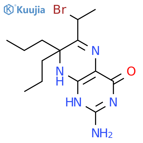 4(1H)-Pteridinone, 2-amino-6-(1-bromoethyl)-7,8-dihydro-7,7-dipropyl- structure
