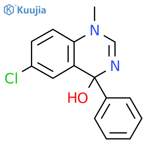 6-Chloro1,4-dihydro-1-methyl-4-phenyl-4-quinazolinol structure