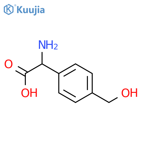 2-amino-2-4-(hydroxymethyl)phenylacetic acid structure