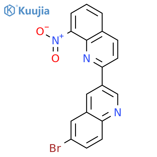 2,3'-BIQUINOLINE, 6'-BROMO-8-NITRO- structure