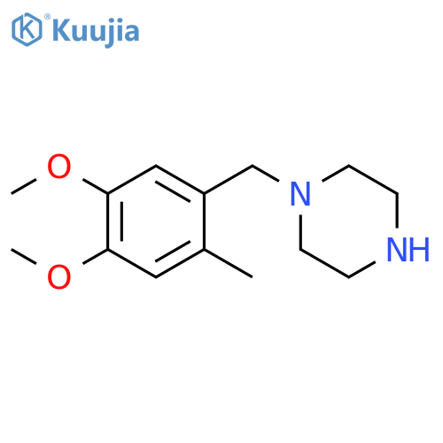 1-(4,5-Dimethoxy-2-methylphenyl)methylpiperazine structure