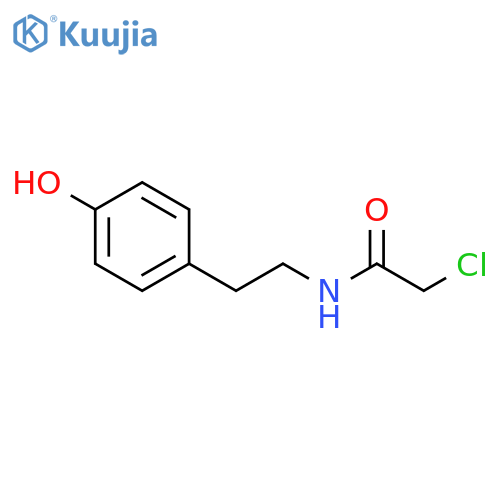 2-chloro-N-[2-(4-hydroxyphenyl)ethyl]acetamide structure