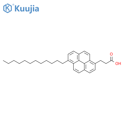 1-Pyrenepropanoic acid, 6-dodecyl- structure