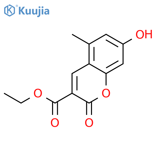Ethyl 7-hydroxy-5-methyl-2-oxo-2H-chromene-3-carboxylate structure