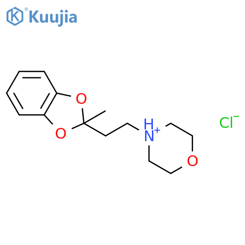 4-[2-(2-methyl-1,3-benzodioxol-2-yl)ethyl]morpholin-4-ium chloride structure