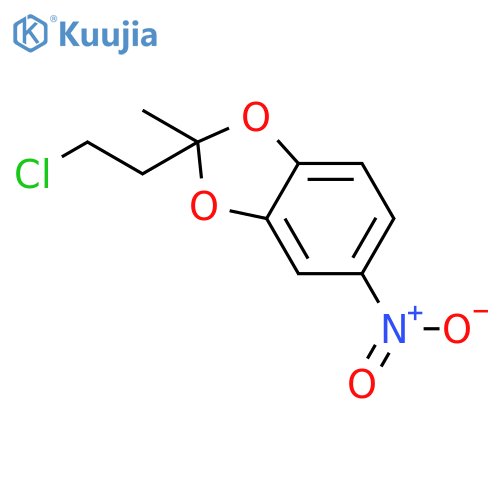 1,3-Benzodioxole, 2-(2-chloroethyl)-2-methyl-5-nitro- structure