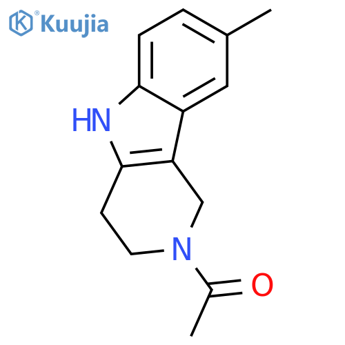 1-{8-methyl-1H,2H,3H,4H,5H-pyrido4,3-bindol-2-yl}ethan-1-one structure