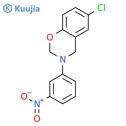 6-chloro-3-(3-nitrophenyl)-3,4-dihydro-2H-1,3-benzoxazine structure