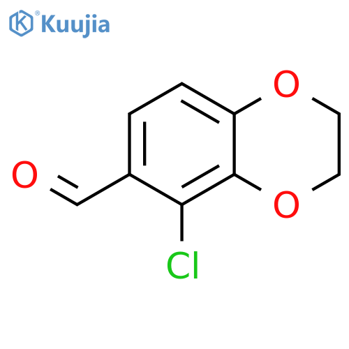 1,4-Benzodioxin-6-carboxaldehyde, 5-chloro-2,3-dihydro- structure