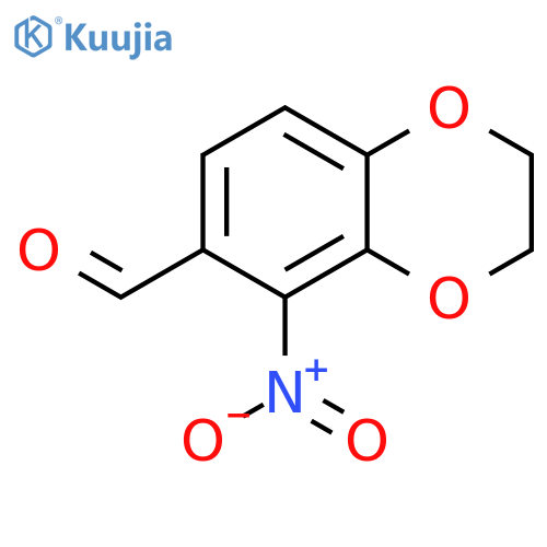 1,4-Benzodioxin-6-carboxaldehyde, 2,3-dihydro-5-nitro- structure