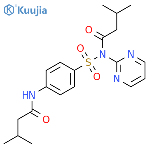 <br>3-Methyl-N-{4-[(3-methyl-butyryl)-pyrimidin-2-yl-sulfamoyl]-phenyl}-butyram ide structure