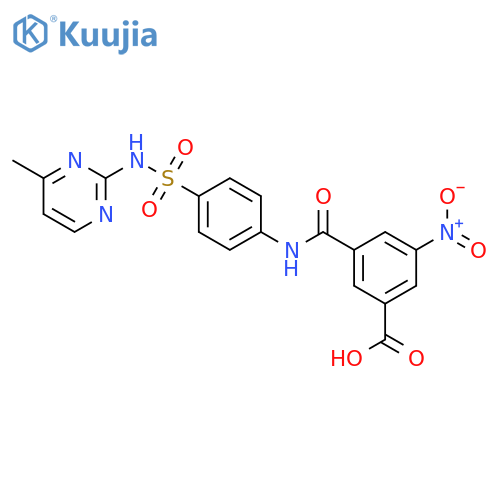 <br>3-({4-[(4-methylpyrimidin-2-yl)sulfamoyl]phenyl}carbamoyl)-5-nitrobenzoic a cid structure