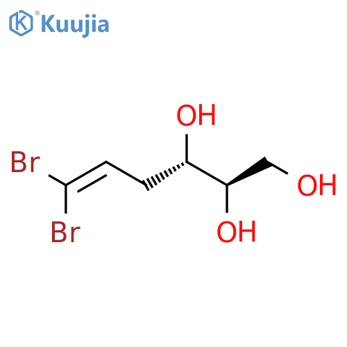 5-Hexene-1,2,3-triol, 6,6-dibromo-, (2R,3S)- structure