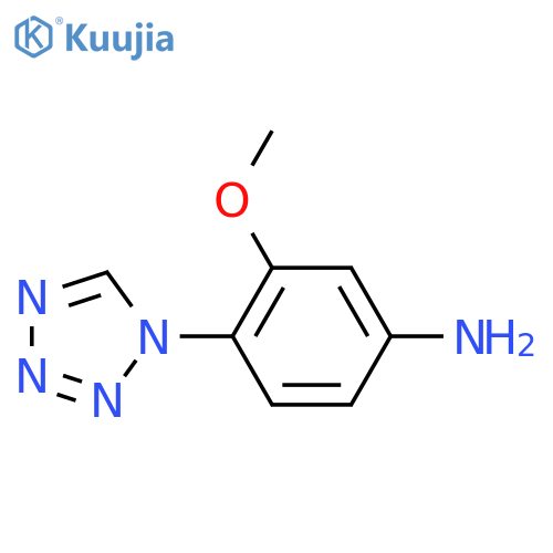 3-methoxy-4-(1H-1,2,3,4-tetrazol-1-yl)aniline structure