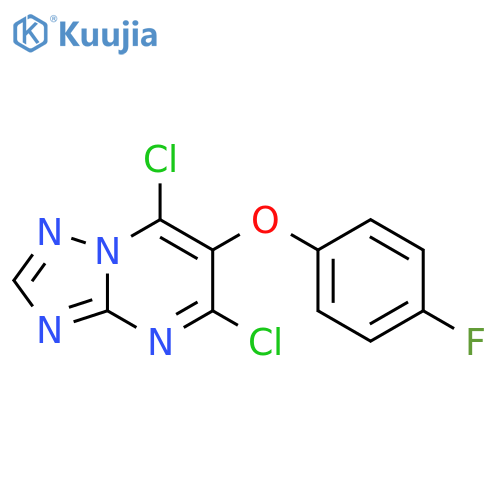 [1,2,4]Triazolo[1,5-a]pyrimidine, 5,7-dichloro-6-(4-fluorophenoxy)- structure